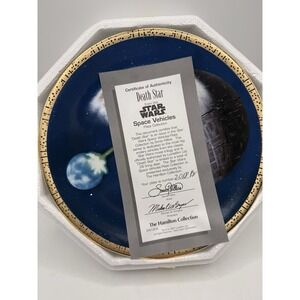 The Hamilton Collection Plate Star Wars Death Star 1997 Space Vehicles w/COA